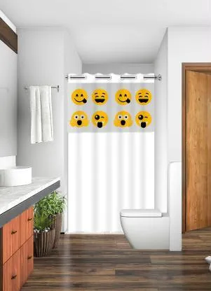 Lar e Lazer - Cortina de Box com Visor Emojis 198x138 cm - LAR E LAZER