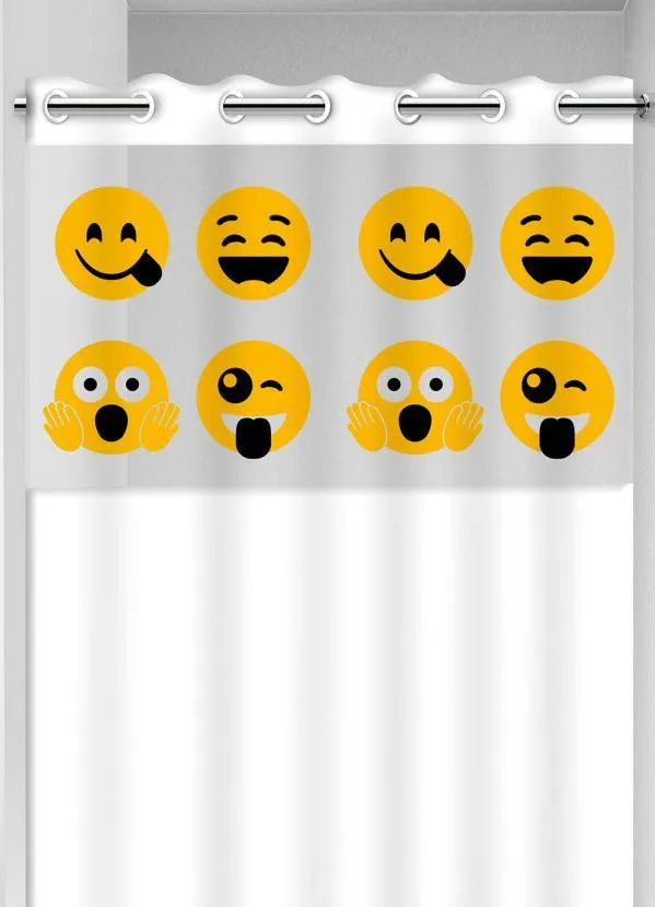Lar e Lazer - Cortina de Box com Visor Emojis 198x138 cm 2