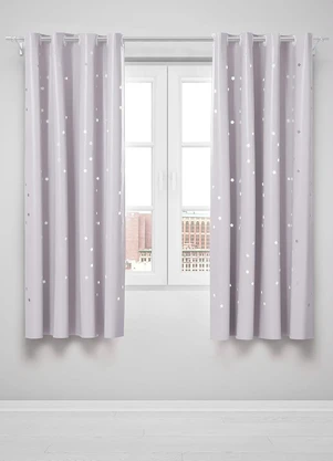 Lar e Lazer - Corta Luz Estrelinha Branco 200x135 cm - LAR E LAZER