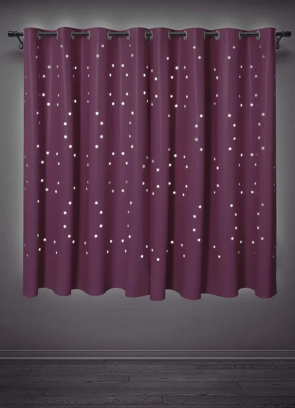 Lar e Lazer - Corta Luz Estrelinha Rosa 200x135 cm 4