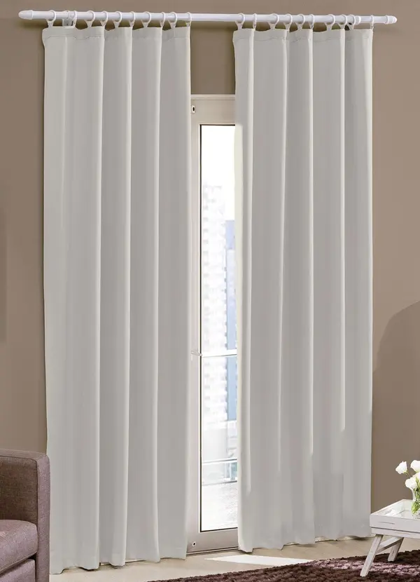 Bella Janela - Corta Luz Tecido Liso Bege 200x168 cm 2