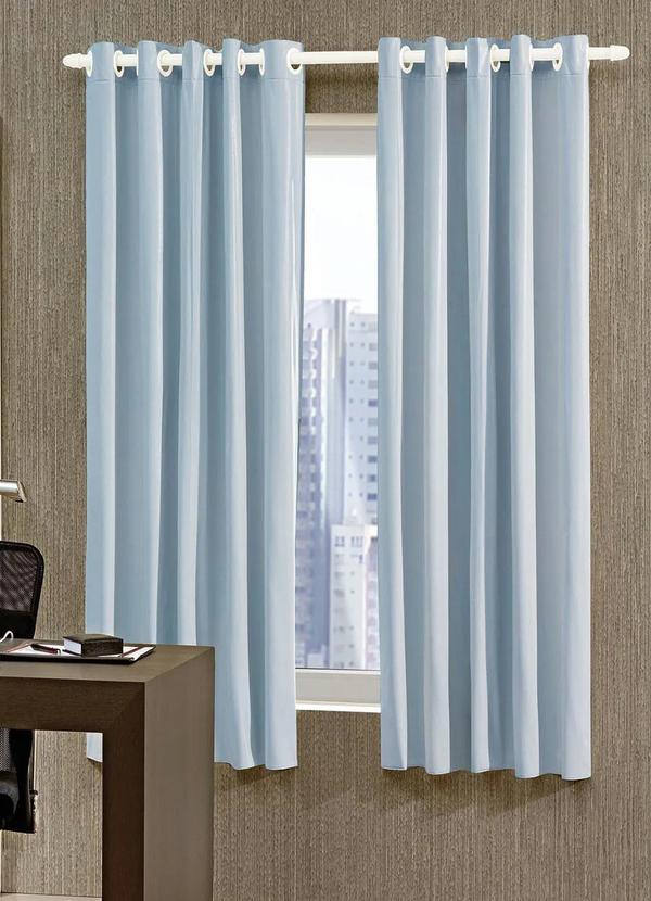 Bella Janela - Cortina Corta Luz Pratika Azul 260x170 cm