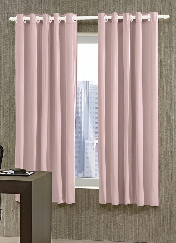 Bella Janela - Cortina Corta Luz Pratika Rosa 260x170 cm