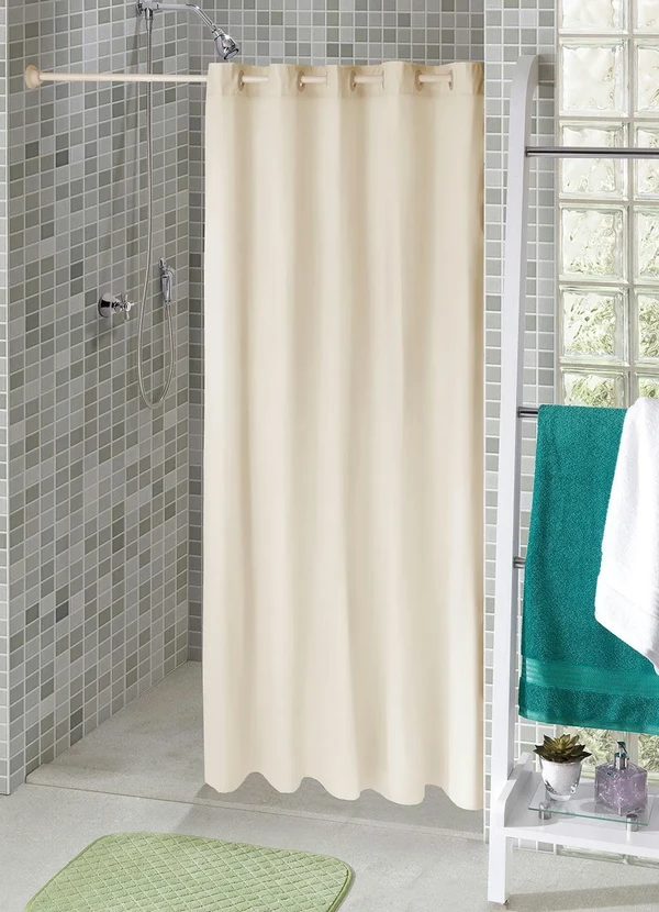 Bella Janela - Cortina de Box Lisa Marfim 130x180 cm