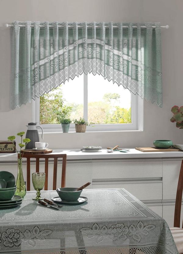 Lar e Lazer - Cortina Cascata Color Pistache 300x100 cm