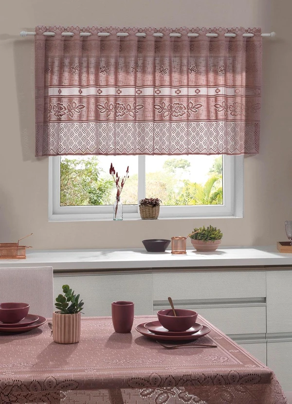 Lar e Lazer - Cortina Color Rose 200x80 cm