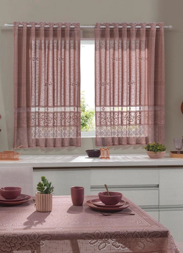 Lar e Lazer - Cortina Color Rose 220x130 cm
