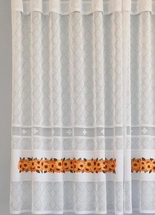 Lar e Lazer - Cortina Madrid Girassol Branca 200x120 cm 3