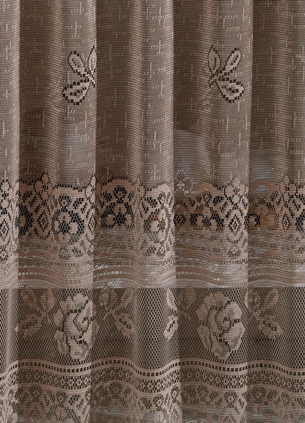 Lar e Lazer - Cortina para Cozinha Renda Bege 200x80 3