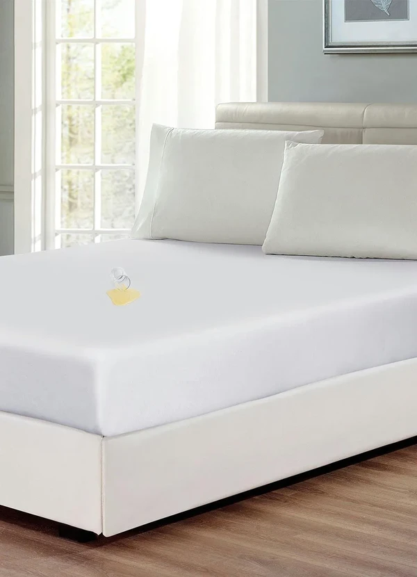 Lar e Lazer - Capa de Colchão Impermeável Branca Casal