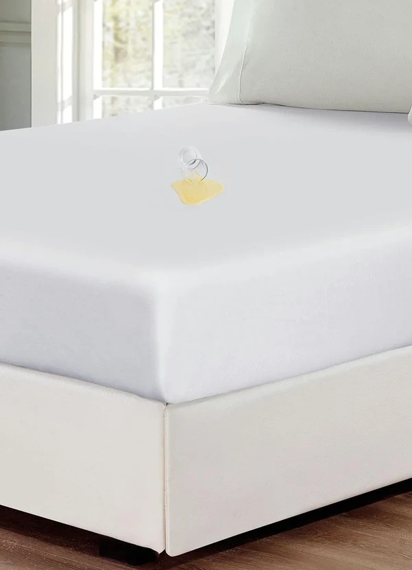 Lar e Lazer - Capa de Colchão Impermeável Branca Casal 2