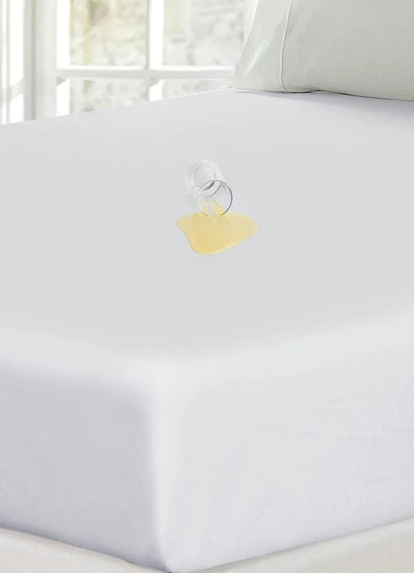 Lar e Lazer - Capa de Colchão Impermeável Branca Casal 3