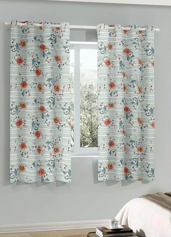 Corta Luz (Floral Laranja (200x160 Cm))