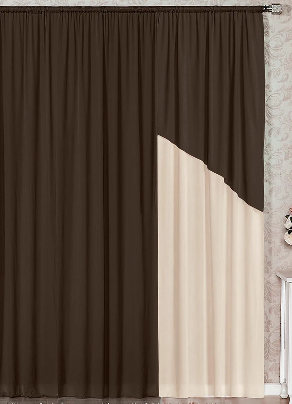 Lar e Lazer - Cortina Chocolate 200x170 cm 2