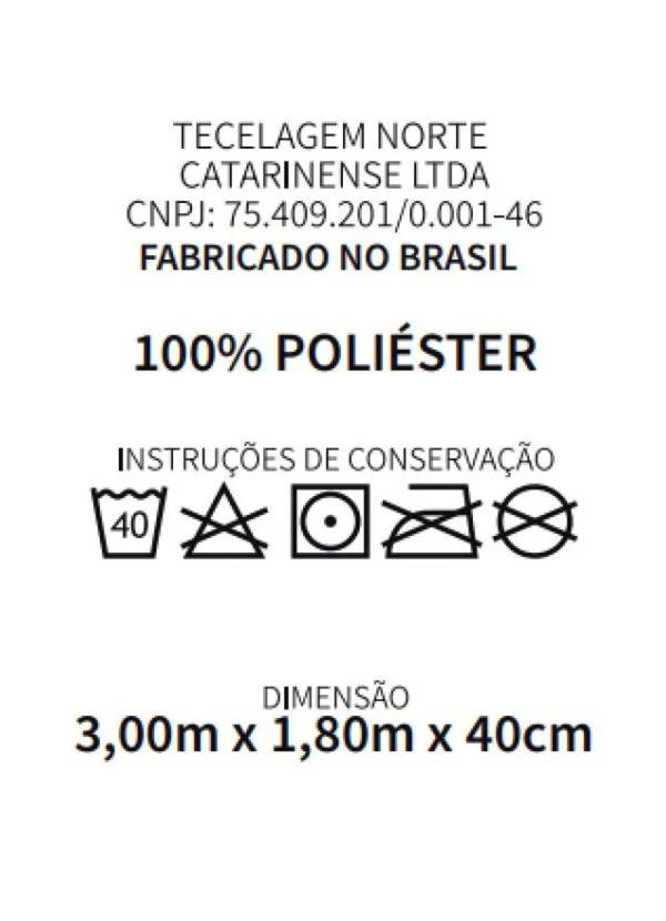 Lar e Lazer - Cortina com Bandô Renda Marfim 300x180 cm 4