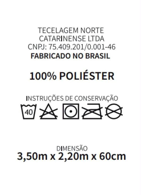 Lar e Lazer - Cortina com Bandô Renda Marrom 350x220 cm 4