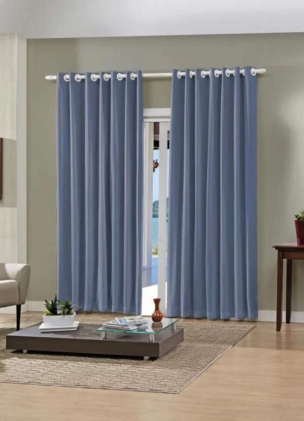 Bella Janela - Cortina com Forro Azul 260x170 cm