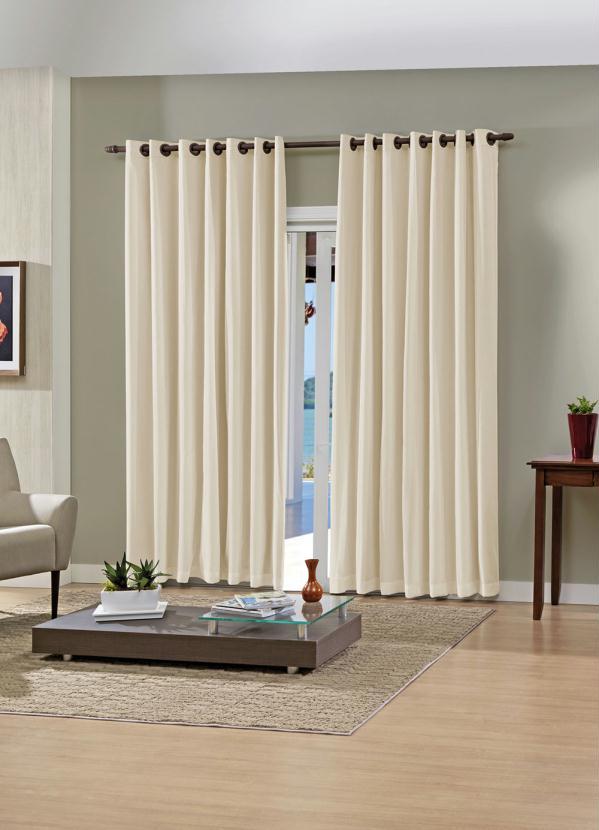 Bella Janela - Cortina com Forro Bege 260x170 cm