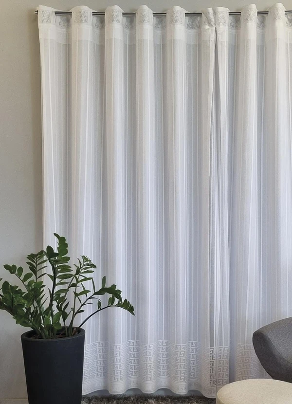 Santista - Cortina com Forro Contemporânea Branca 2