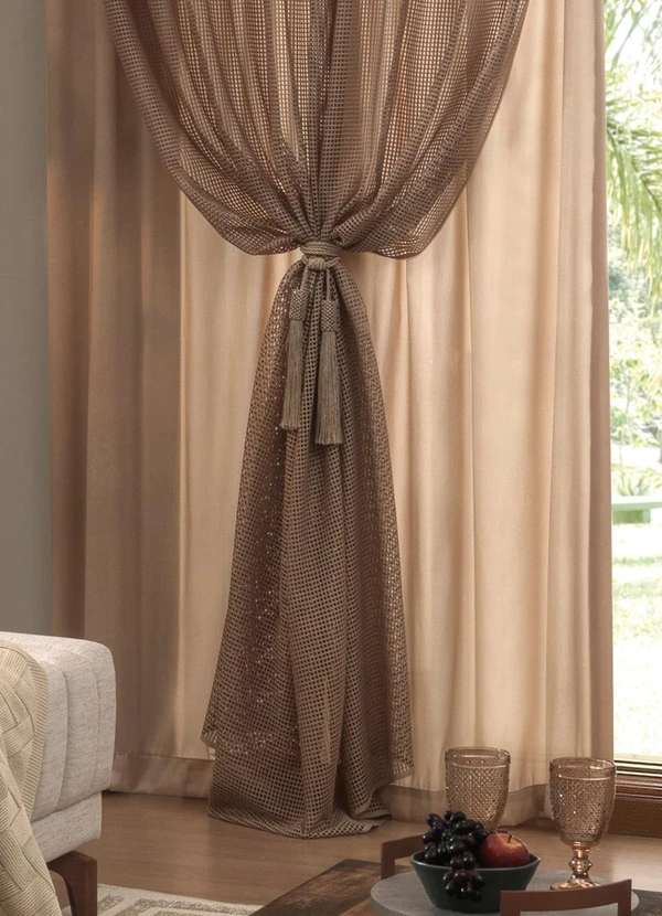 Lar e Lazer - Cortina com Forro Desert 3.50m X 2.50m 2