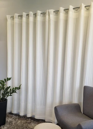 Santista - Cortina com Forro Marfim 3.50m X 2.20m - SANTISTA