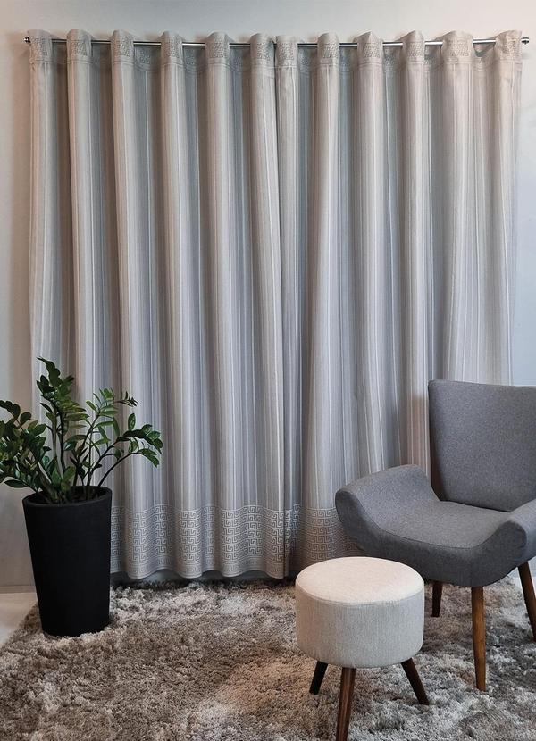 Cortina com Forro (Prata) 3.50m X 2.50m