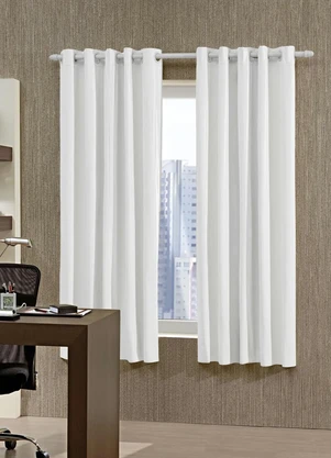 Bella Janela - Cortina Corta Luz Pratika Branco 280x170 cm - BELLA JANELA