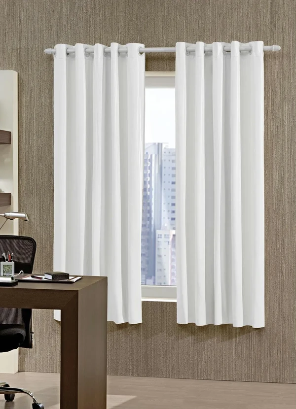 Bella Janela - Cortina Corta Luz Pratika Branco 280x170 cm