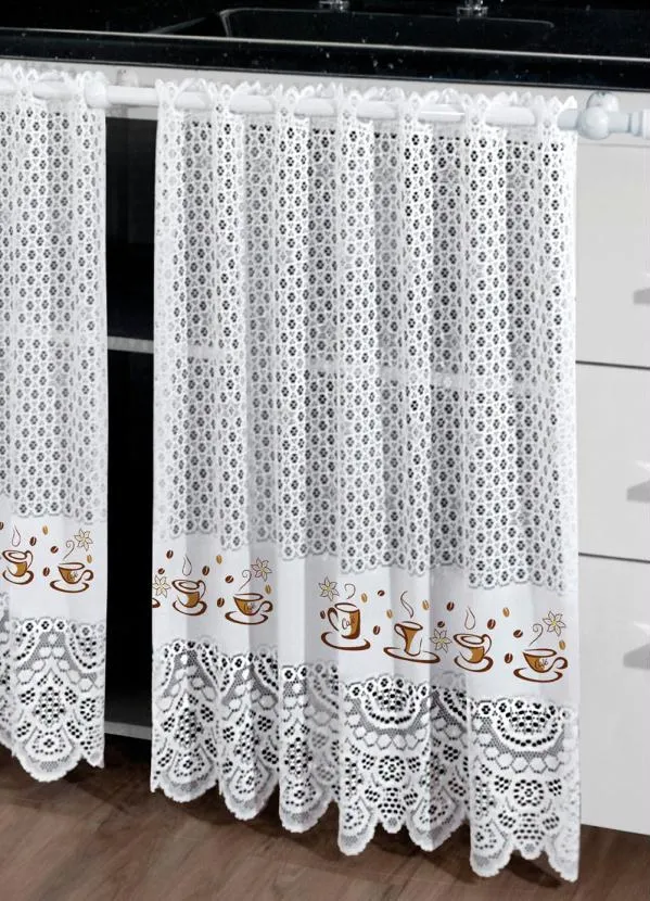 Lar e Lazer - Cortina de Pia Café 80x160 cm 2