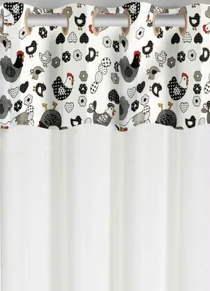 Lar e Lazer - Cortina Galinha 280x120 cm - LAR E LAZER