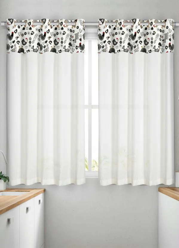 Lar e Lazer - Cortina Galinha 280x120 cm