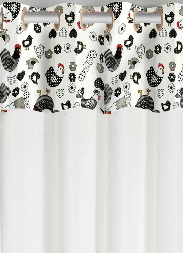 Lar e Lazer - Cortina Galinha 280x120 cm 2