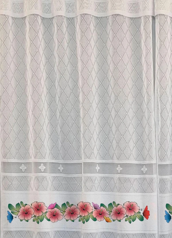 Bella Janela - Cortina Hibisco Branca 200x150 cm 3