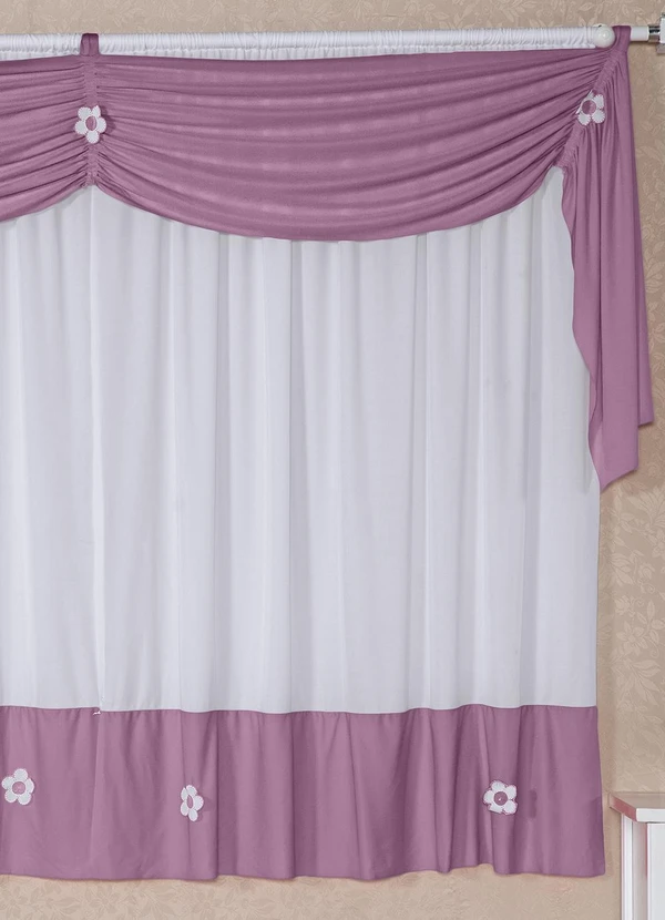 Lar e Lazer - Cortina Lilás 200x170 cm 2