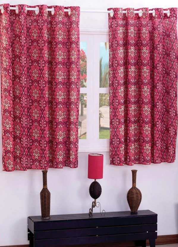 Lar e Lazer - Cortina Malha Gel Rosa 200x170 cm 1