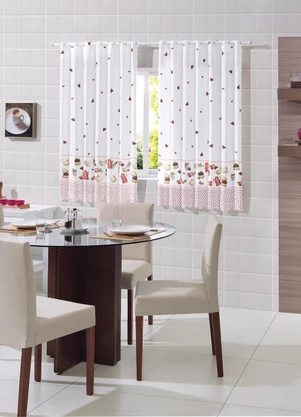 Bella Janela - Cortina Poá Cake 220x120 cm - BELLA JANELA