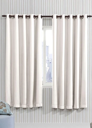 Lar e Lazer - Cortina Pratika 2,60x1,70 Pongee Areia - LAR E LAZER