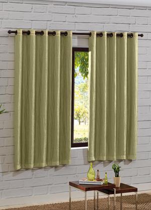 Cortina Pratika 2,60x1,70 Seda Amassada (Verde)