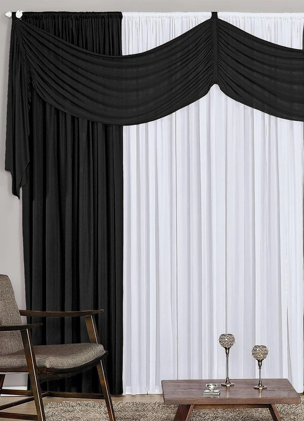 Lar e Lazer - Cortina Preto 200x170 cm