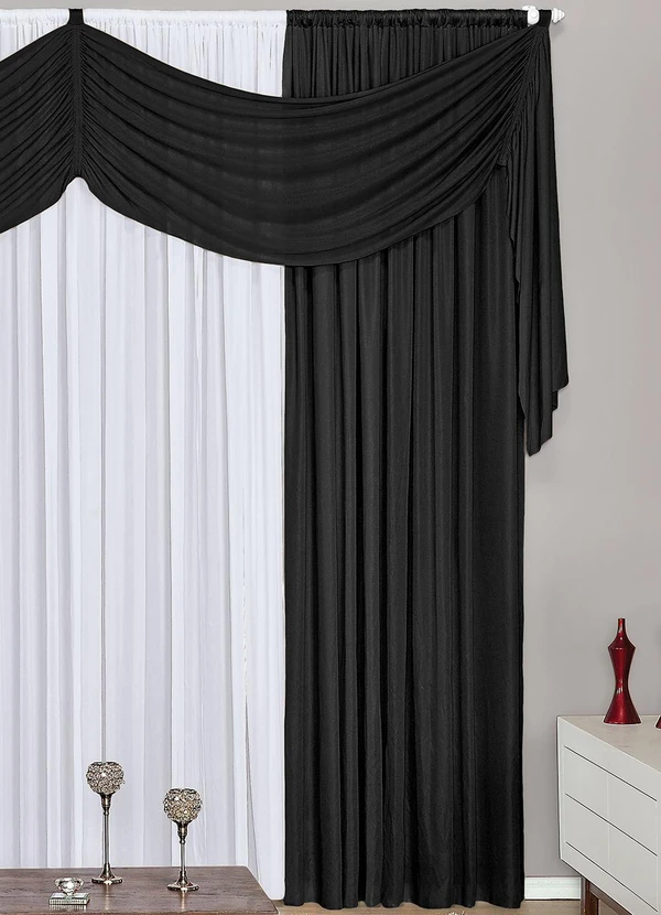 Lar e Lazer - Cortina Preto 200x170 cm 2