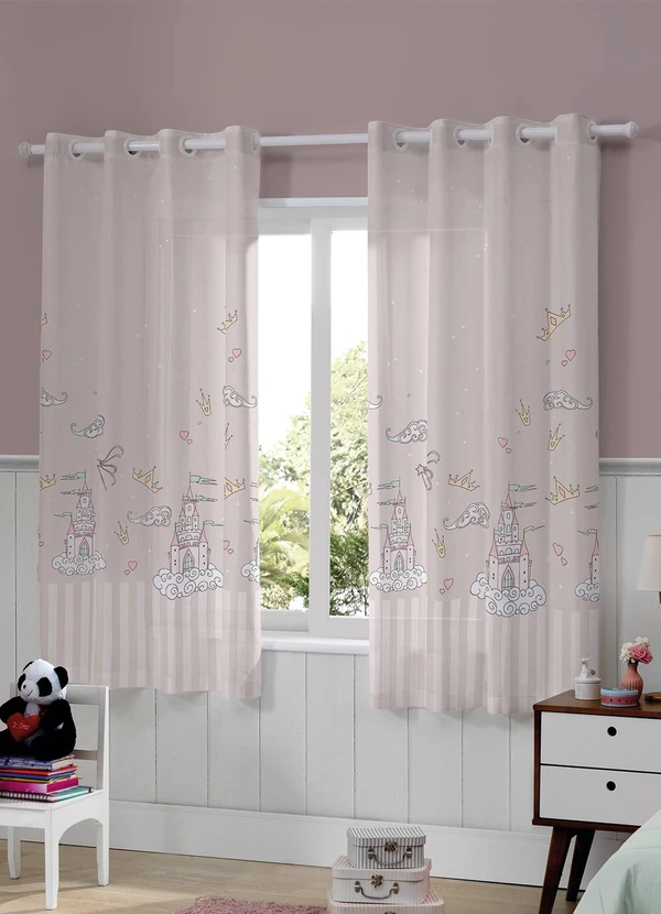 Lar e Lazer - Cortina Rustica 2,60x1,70 Colore Castelo Rose