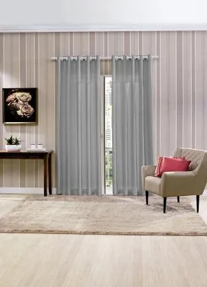 Bella Janela - Cortina Rústica Cinza 200x160 cm - BELLA JANELA