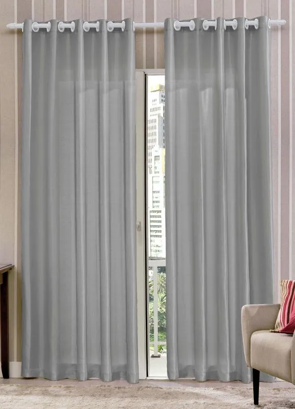 Bella Janela - Cortina Rústica Cinza 200x160 cm 2