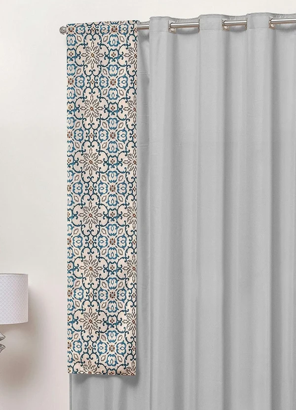 Lar e Lazer - Cortina Rústica Cinza 270x170 cm 2