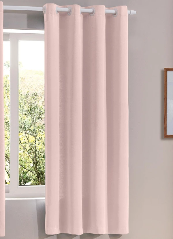 Bella Janela - Cortina Rústica Rosa 200x160 cm 3