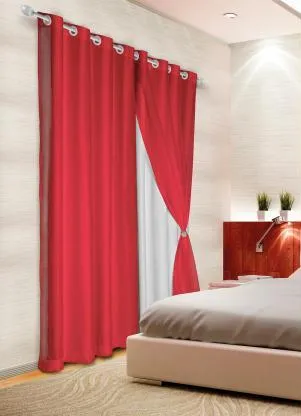 Lar e Lazer - Cortina Vermelha 280x170 cm - LAR E LAZER