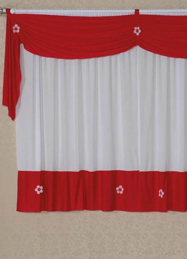 Lar e Lazer - Cortina Vermelho 200x170 cm