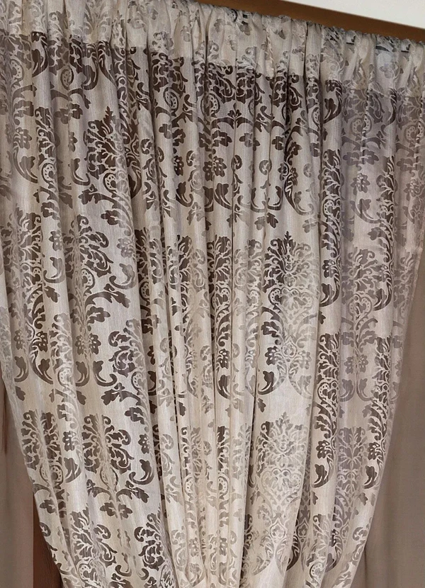 Lar e Lazer - Xale com Voil Marrom 280x230 cm 2