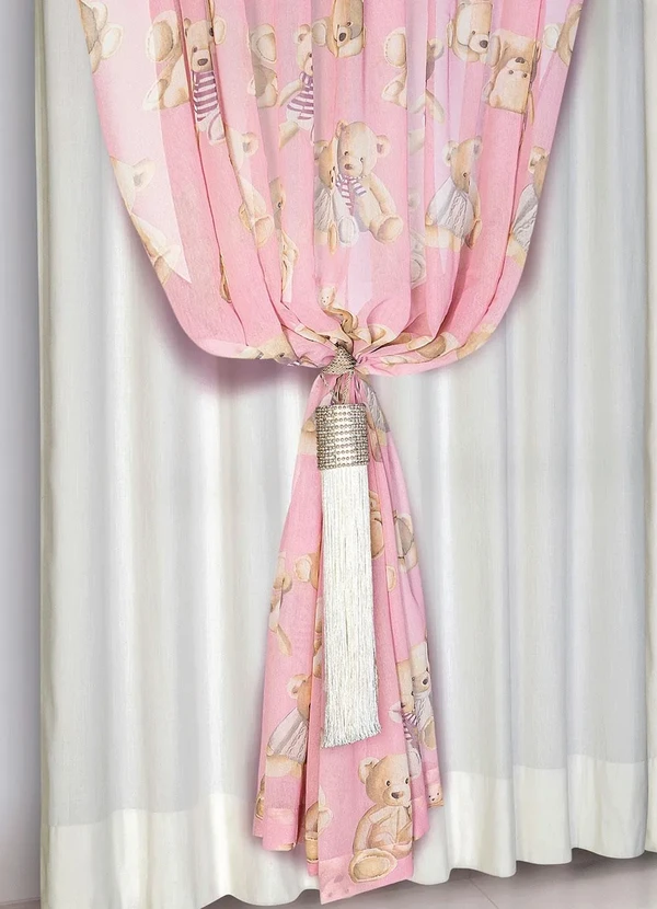 Lar e Lazer - Xale Kids Urso Rosa 280x230 cm 3