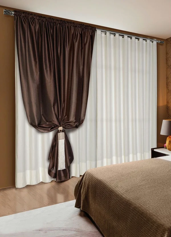 Lar e Lazer - Xale Tafetá Marrom 280x230 cm